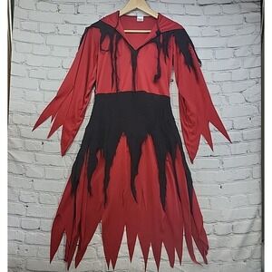 Spirit Halloween Kids Sz M Devilish Demon Costume Hooded no Mask